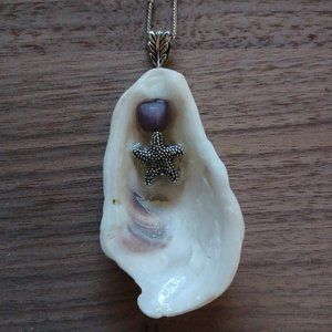 Handcrafted Oyster Shell Necklace Starfish